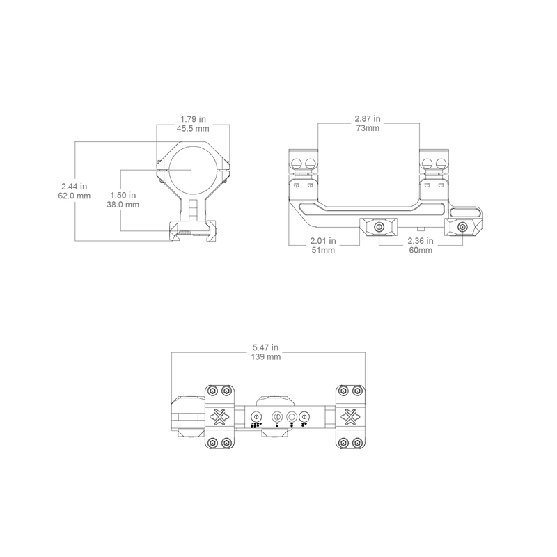 将图像加载到画廊查看器中,30mm 1-Piece Adjustable Extended Picatinny Mount