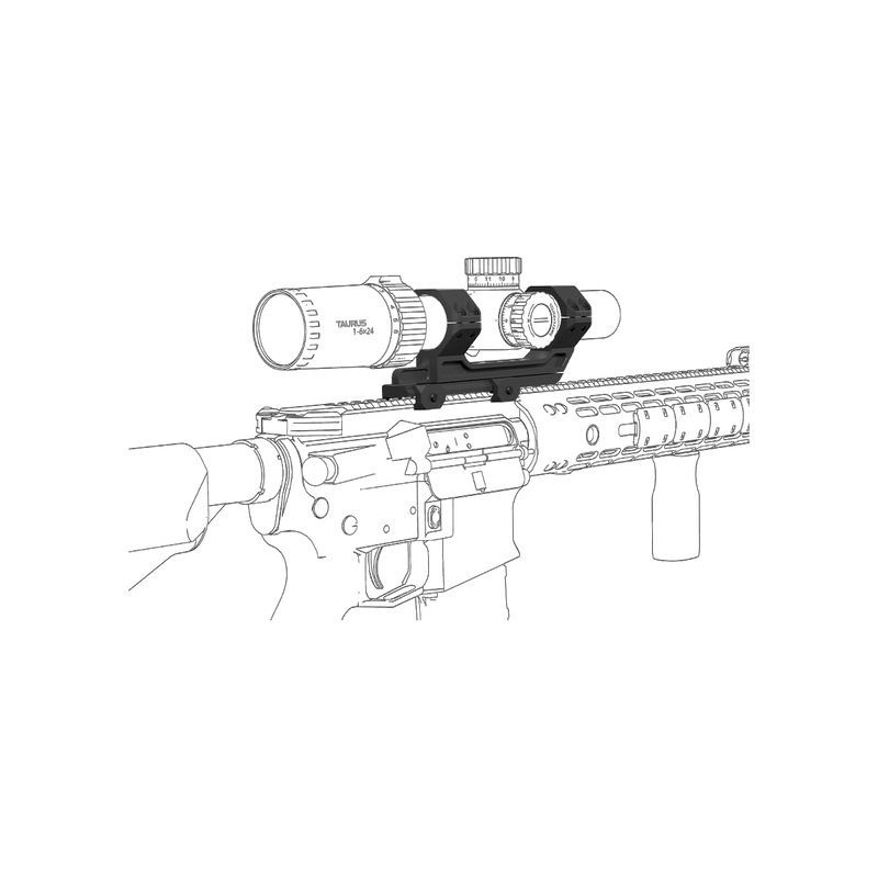 将图像加载到画廊查看器中,30mm 1-Piece Adjustable Extended Picatinny Mount