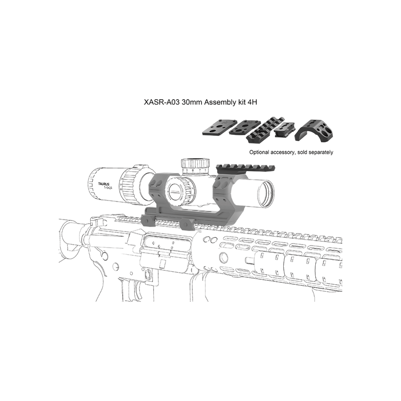 将图像加载到画廊查看器中,30mm 1-Piece Adjustable Extended Picatinny Mount