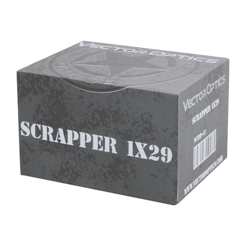 将图像加载到画廊查看器中,Scrapper 1x29 Red Dot Scope packagebox