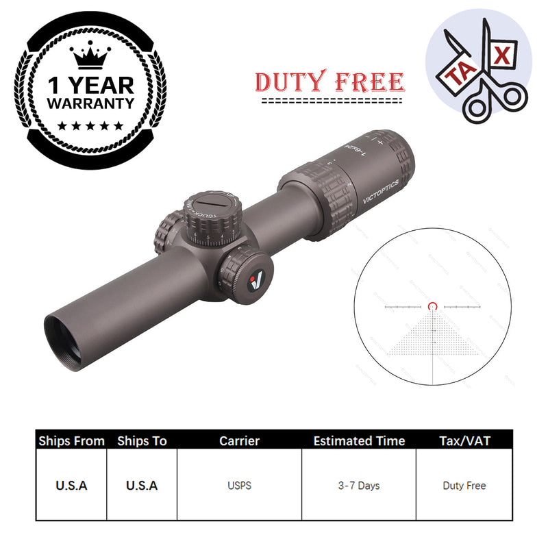 将图像加载到画廊查看器中,VictOptics S6 1-6x24棕色SFP LPVO瞄準鏡