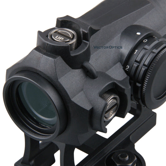 Vector Optics Maverick AR15 M4 1x22 Tactical Red Dot Scope Sight with 20mm Quick Release High Riser Picatinny Mount Base