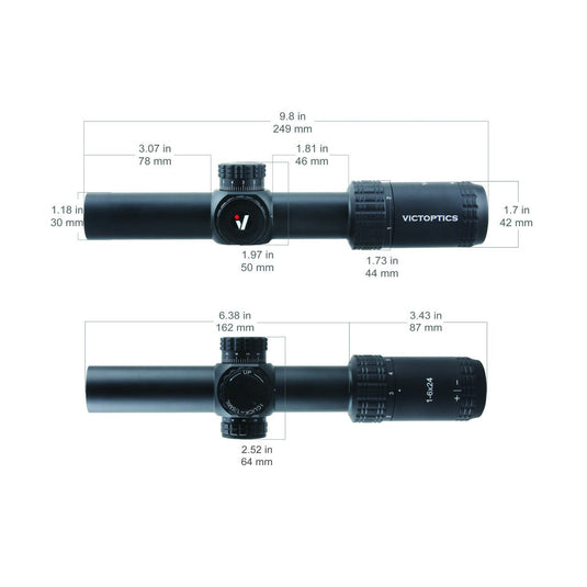 VictOptics S6 1-6x24 SFP LPVO Scope china 