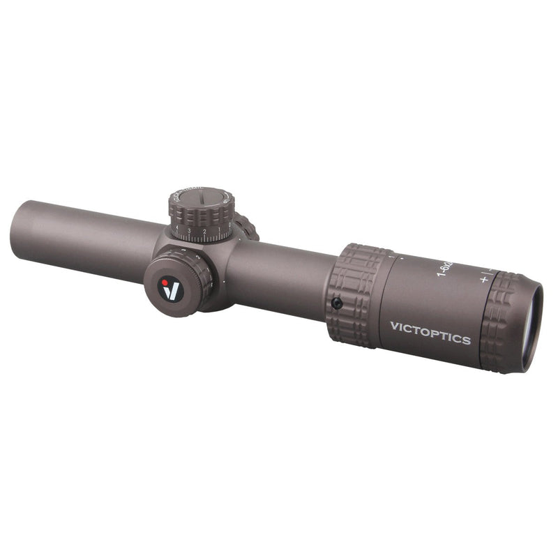 将图像加载到画廊查看器中，VictOptics S6 Burnt Brown 1-6x24 SFP LPVO Scope made in china
