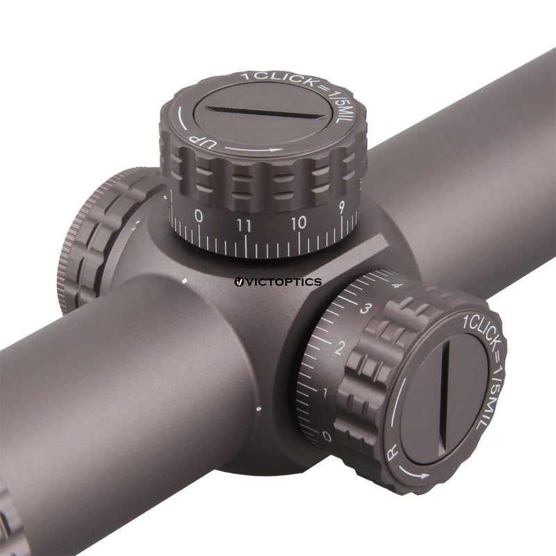 将图像加载到画廊查看器中，S6 Burnt Brown 1-6x24 SFP LPVO Scope Details
